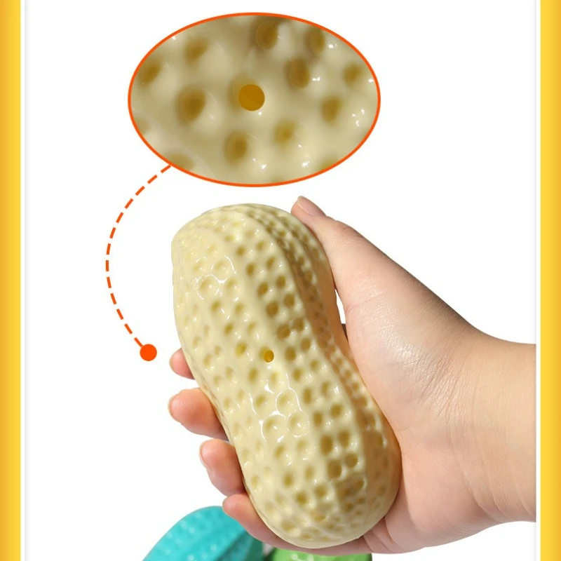 Juguete para masticar para perros, goma que grita, maní, limpieza de dientes, goma antimordedura, Corgi Teddy Shiba Inu, pelota de juguete para perros pequeños - imagen 2