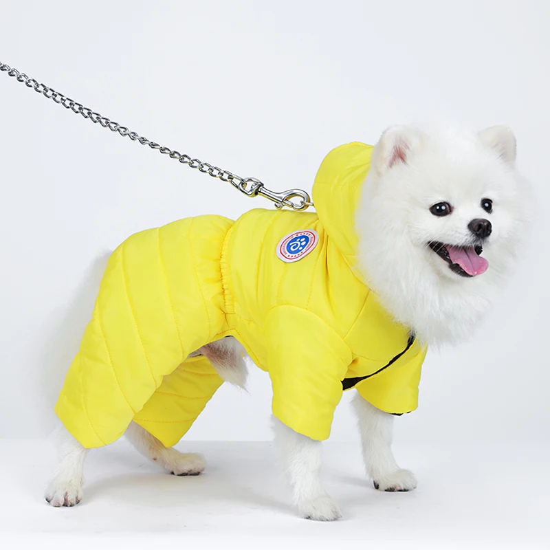 Chaqueta impermeable para perros pequeños y medianos, ropa para cachorros, sudaderas con capucha, abrigo, monos para Chihuahua, caniche Shih Tzu, mono, disfraces para mascotas - imagen 4