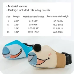 Bozal para perros grandes sonriente – malla transpirable y ajuste