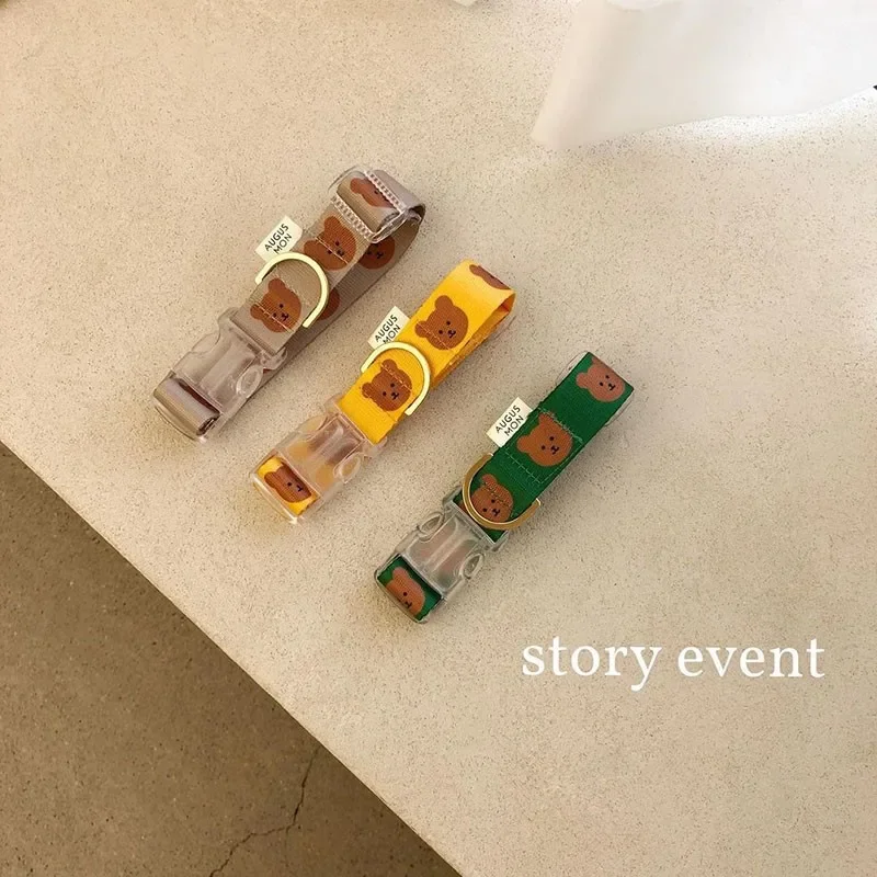 Collares y correas para perros de oso de dibujos animados, Collar de verano para perros pequeños, producto, artículo de accesorios para mascotas Yorkshire Chihuahua - imagen 2