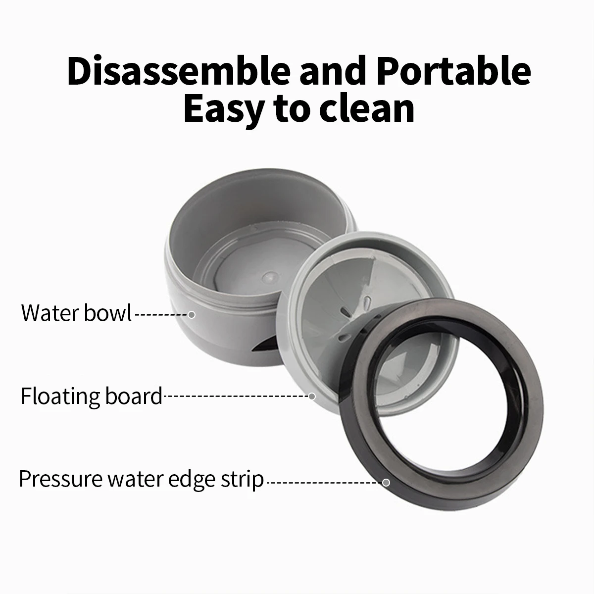 Cuenco de agua para mascotas para coche, antideslizante y a prueba de salpicaduras, mantiene la boca, cuenco de agua flotante seco, lavabo de agua a prueba de fugas, fácil de llevar, 1 ud. - imagen 4