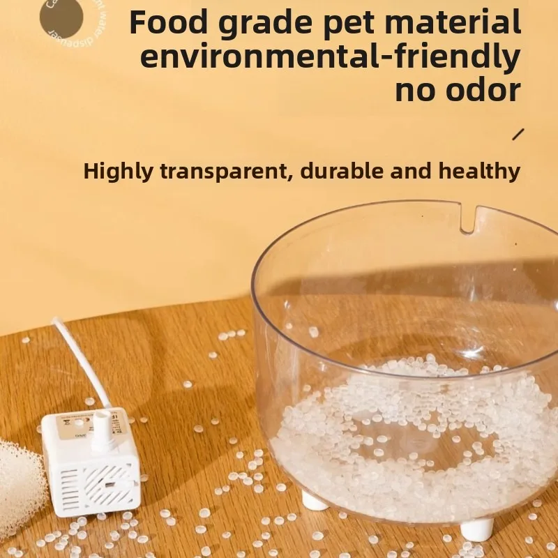 Dispensador de agua circulante silencioso para gatos, diseño de flujo de filtrado automático, alimentador de agua potable enchufado, suministros para mascotas, accesorios - imagen 5