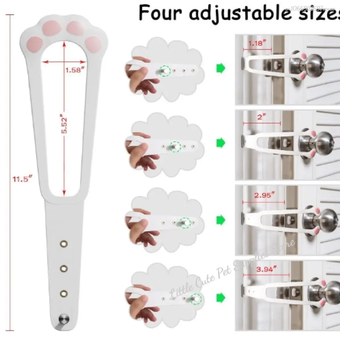 Cat Door Holder Latch Adjustable Dog Door Stopper Elastic Gate Lock Flex Latch Strap Keep Dog Out From Entering Pet Gate Supply - imagen 5