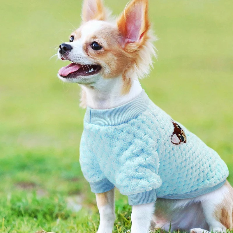 Camisa para perro, abrigo, chaqueta, ropa de invierno cálida y suave de franela para mascotas para perros, suéteres para perros pequeños y medianos o gatos - imagen 3