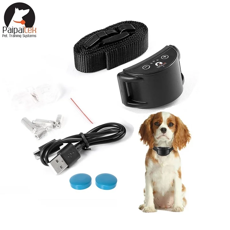 Paipaitek Collar antiladridos para perros IP65 impermeable ajustable Collar de entrenamiento para perros dispositivo de entrenamiento para perros suministros para mascotas en stock