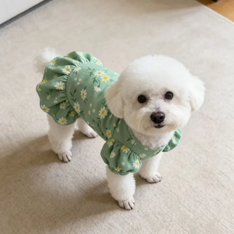 Sudadera floral con mangas abullonadas para perros y gatos Shih Tzu - imagen 2