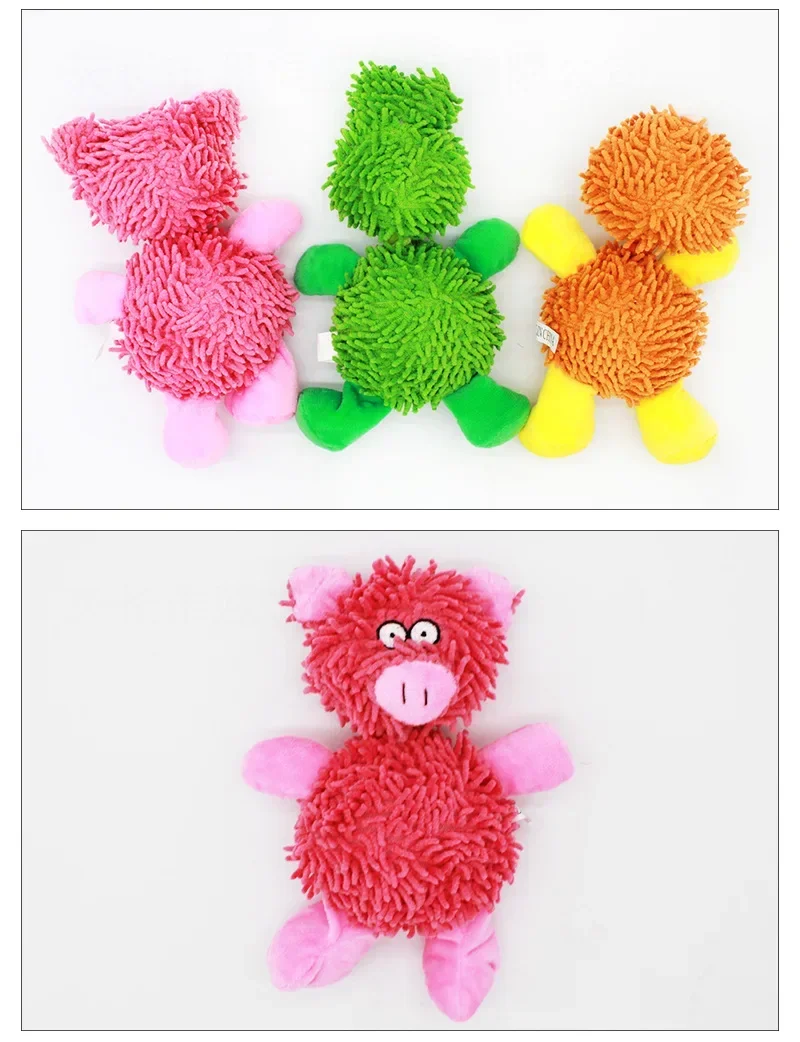 Juguetes Para Perros resistentes a las mordeduras, cachorros, rechinar dientes, patos, cerdos, hacer sonidos, juguetes de peluche, suministros para mascotas - imagen 5