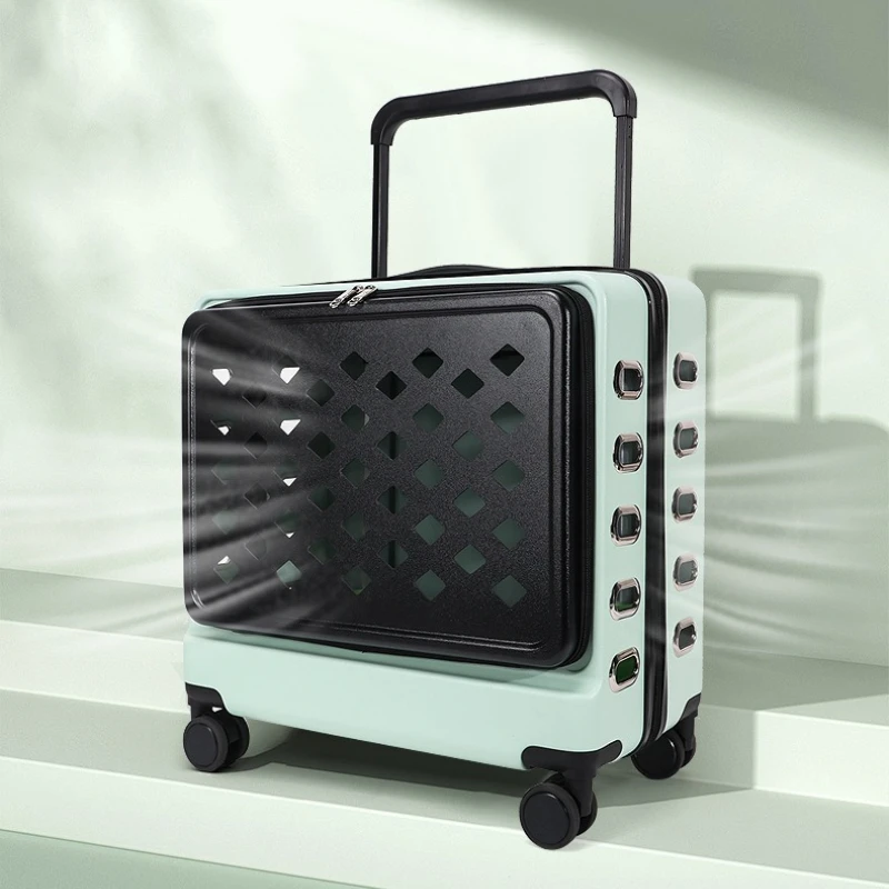 Bolsa portátil para mascotas, accesorios de viaje para gatos, transportador grande y transpirable para perros pequeños, cubierta de carrito, mochila con ruedas, productos para gatos - imagen 5