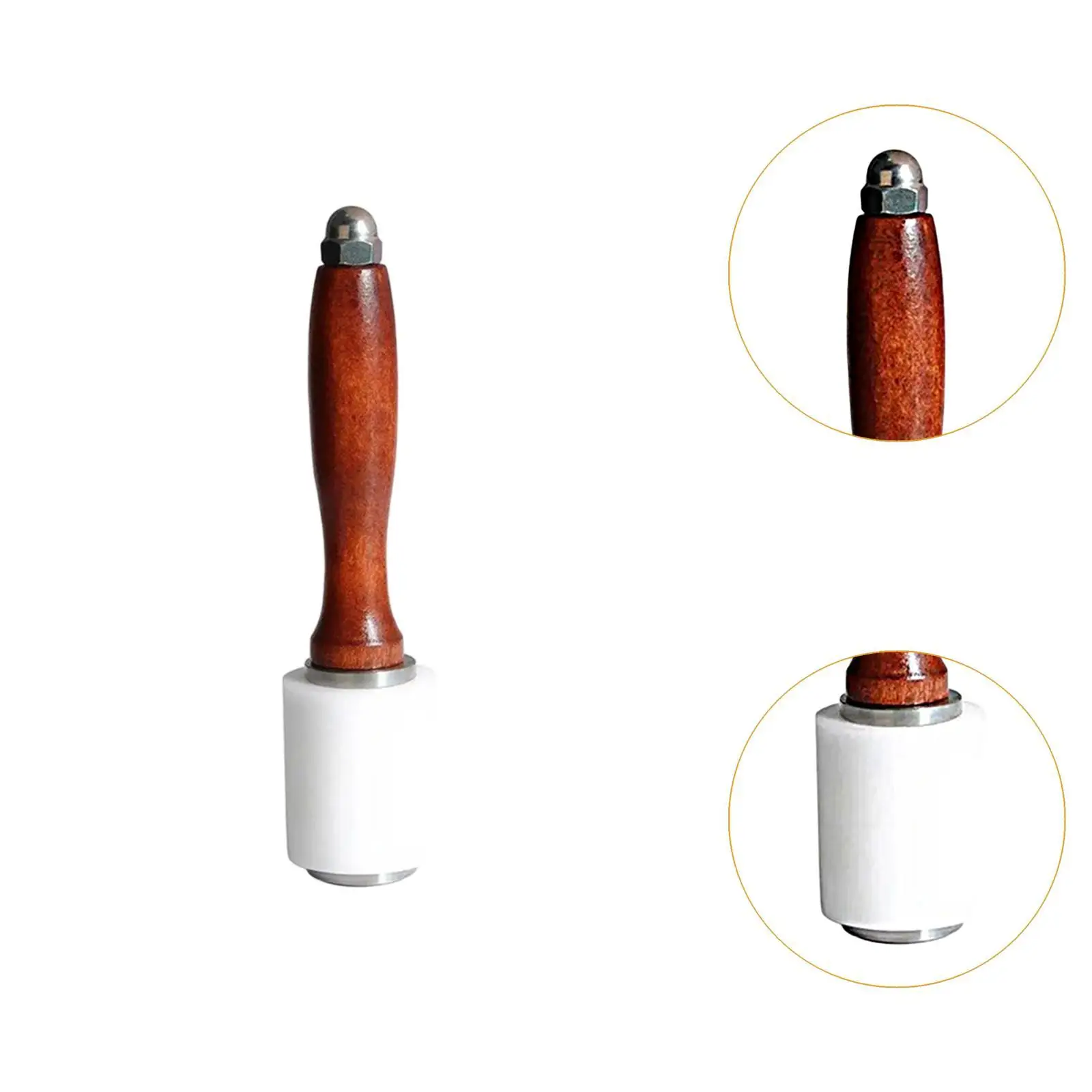 Martillo para artesanía de cuero, mango de madera de nailon, herramienta de mazo resistente para manualidades de cuero, suministros de Kit - imagen 5