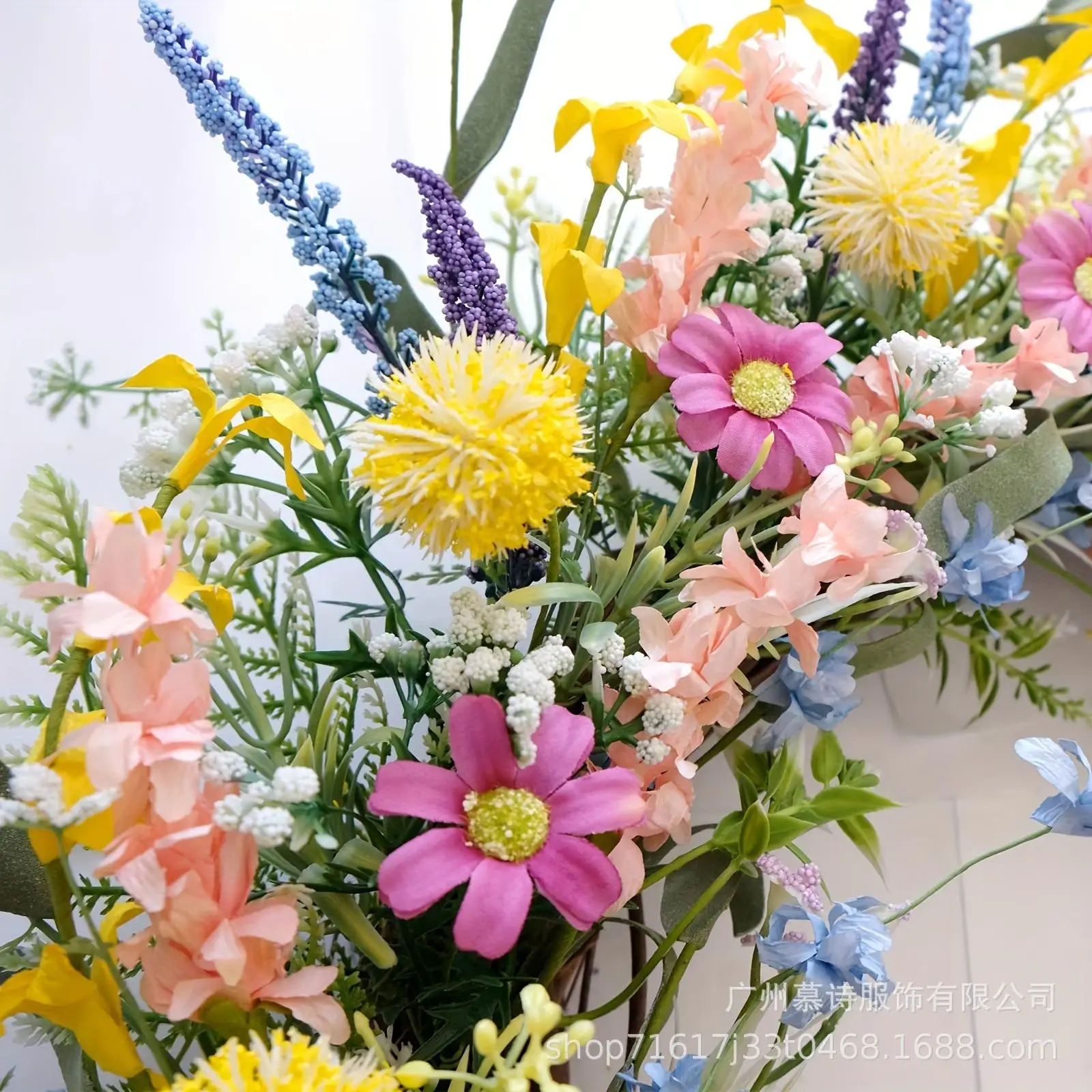 Corona de flores silvestres lavanda primavera para gatos y perros - imagen 5