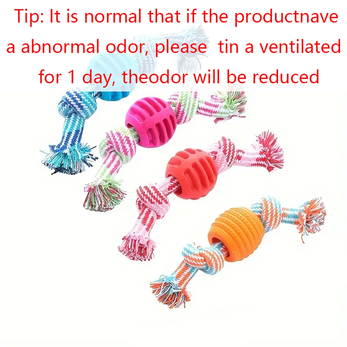 Juguete interactivo para masticar perros-utiliza este juguete anudado de una pieza para mantener a tu mascota divertida y activa. - imagen 4