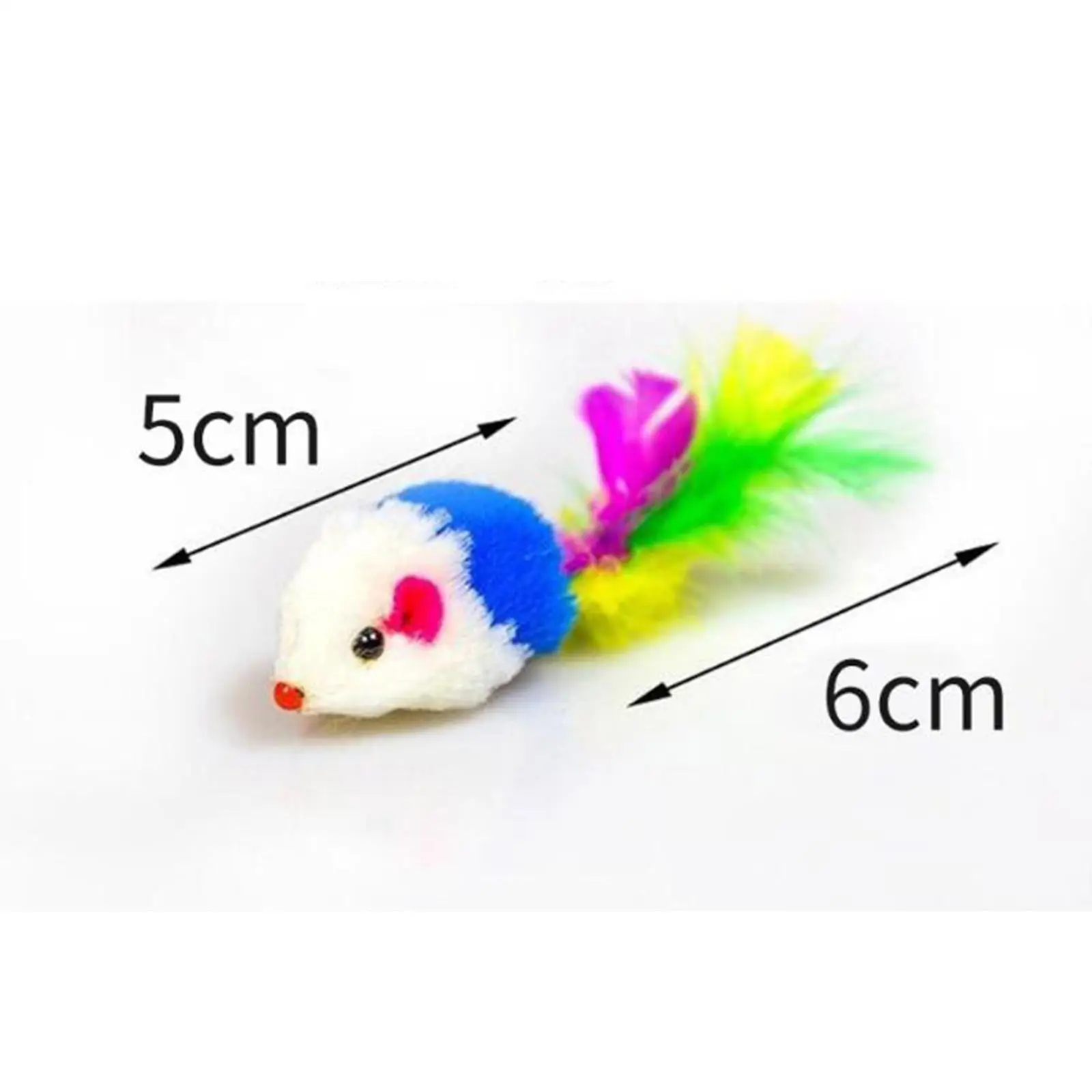 5x Realistic Interactive Cat Toys, Stuffed Animal Plush Mice Shaped Toy Kitty