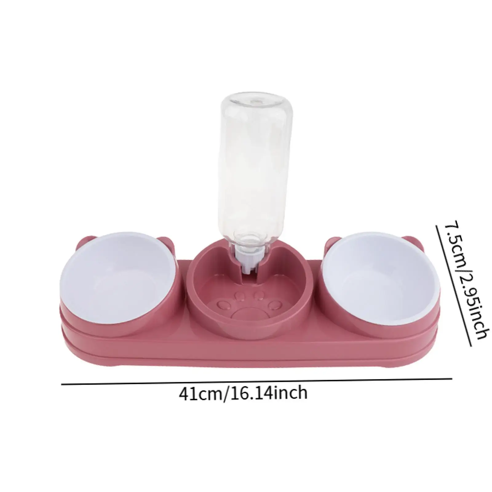 2 Food Bowls and Water Feeder Set Raised Raised Cat Dish for Feeding Puppy