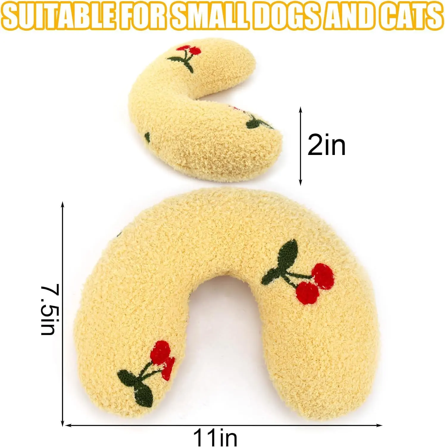 Almohada suave para perros y gatos en forma de U, cama con soporte para el cuello para la salud de la columna vertebral, cómodo cojín Cervical para gatitos, cachorros, sueño profundo - imagen 3