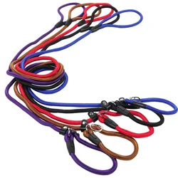 Correa nylon con cadena de tracción para perros grandes y pequeños