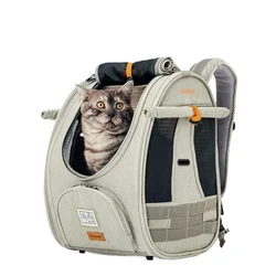 Mochila portátil de peluche para gatos y perros cómoda, transpirable