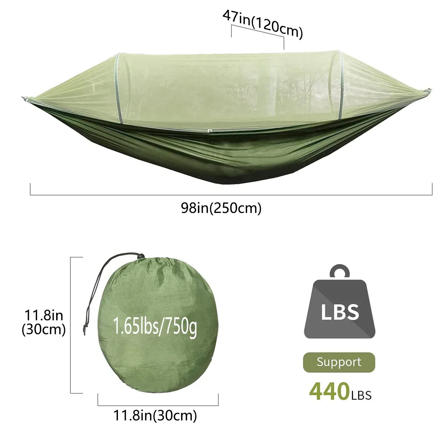 Hamacas con mosquitera para acampar al aire libre, juego completo de cama para dormir, 2024 - imagen 5