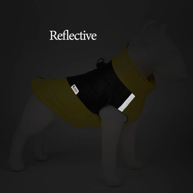 Ropa impermeable para perros pequeños y grandes, chaqueta reflectante, abrigo cálido para cachorros, disfraz de Bulldog Francés, caniche, Labrador, trajes de Pug - imagen 4