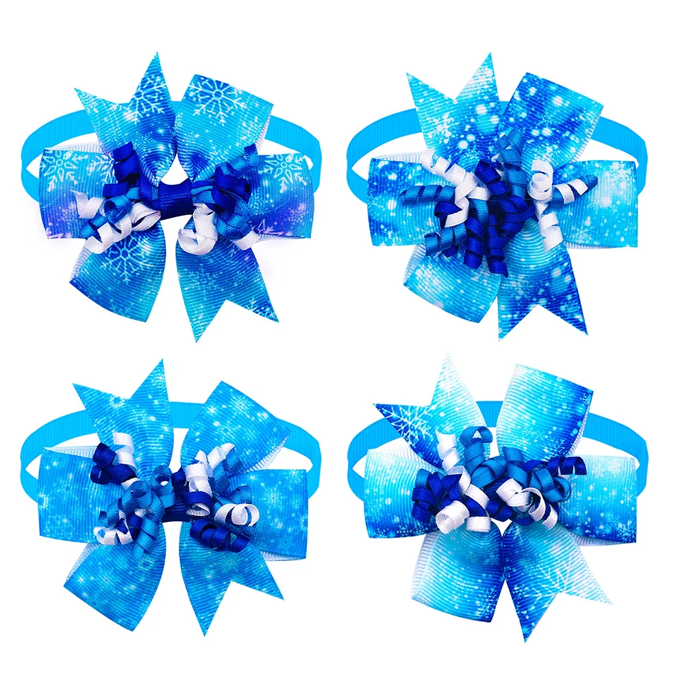 50/100ps pajaritas para perros Winte copo de nieve lazos para perros moda pajarita para perros Collar accesorios de aseo para perros pequeños - imagen 5