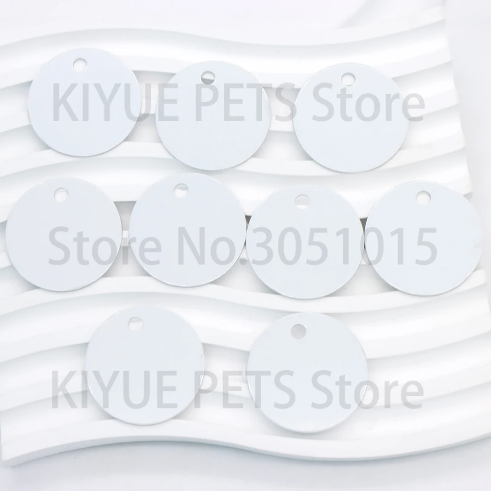 Venta al por mayor, 100 Uds., etiqueta de aluminio personalizable DIY, sublimación, llavero blanco en blanco, colgante, accesorios personalizados antipérdida - imagen 2