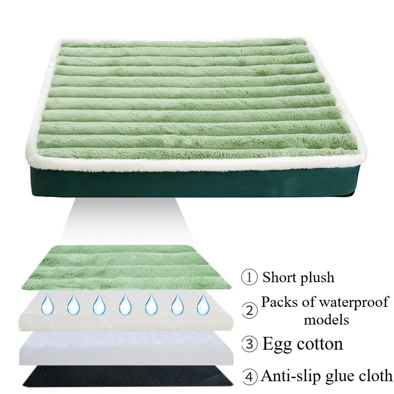 Cama de invierno para perros, almohadillas lavables para dormir para perros, perrera suave, impermeable, cama para perros grandes, caja de huevos, esteras de espuma para cachorros, razas medianas y pequeñas - imagen 2