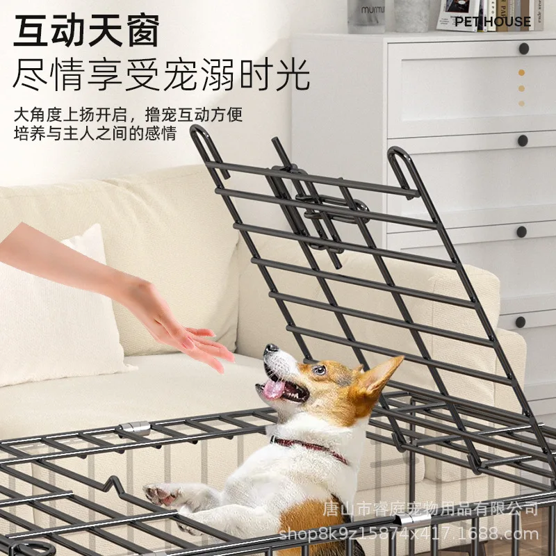 Jaulas para perros, jaula para mascotas mediana y pequeña, valla para perros grandes, perrera plegable para el hogar, jaulas para gatos, productos para mascotas - imagen 4