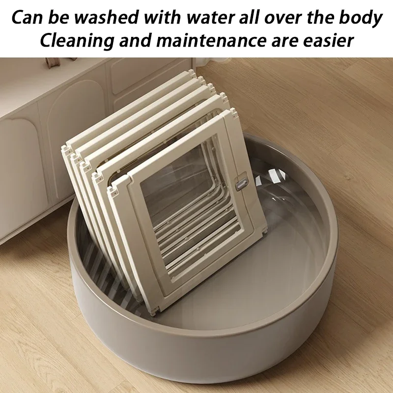 Sistema de jaula para valla para perros pequeños, bricolaje, interior, con puerta, valla para perros, casa acrílica totalmente transparente para cachorros, patio para gatitos libremente combinado - imagen 4