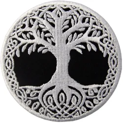 Parche árbol de la vida reflectante para collar de perro y gato
