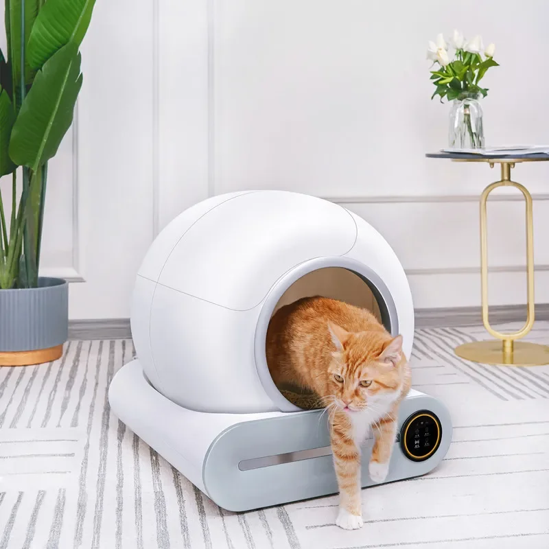 Caja de arena inteligente para gatos, aire fresco, limpieza y pala con un solo clic, inodoro eléctrico para mascotas, caja de arena automática de gran tamaño para gatos