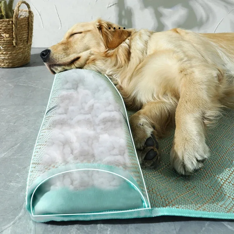 Ropa de cama refrescante para perros, colchoneta, suministros para mascotas, camas para perros, cama pequeña lavable, cojín para casa al aire libre, colchón, accesorios grandes para mascotas - imagen 3