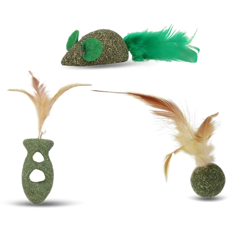 Juguete de hierba gatera para gato, bolas comestibles, bonito ratón, Bola de pescado en forma de golosinas naturales - imagen 2