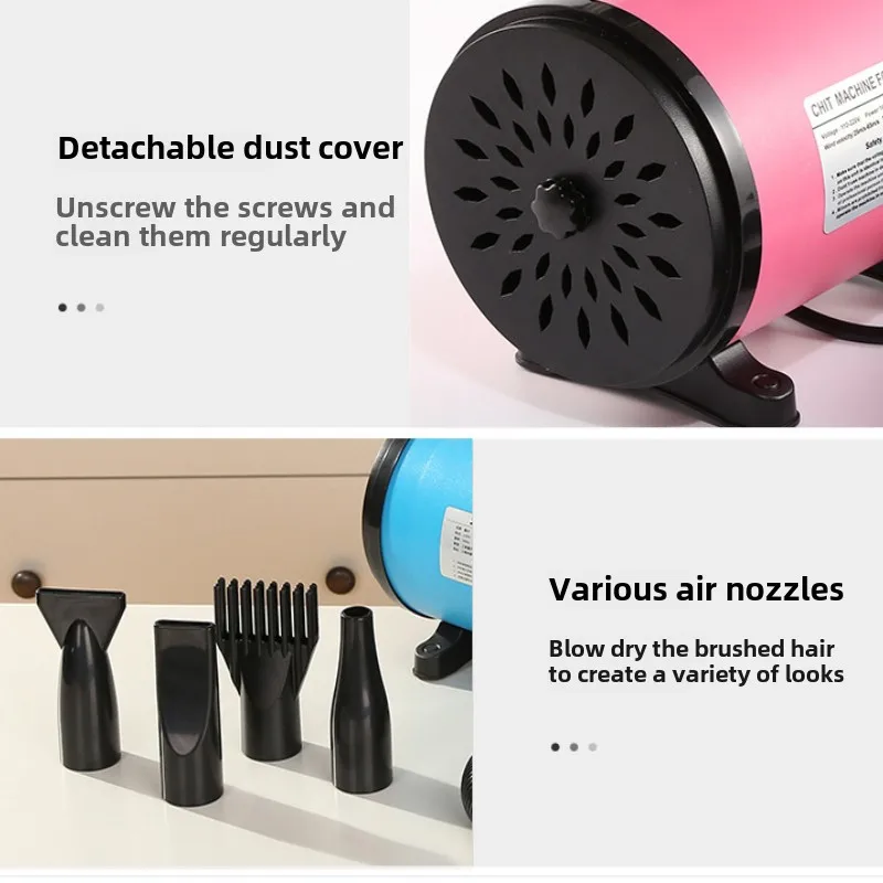 Sopladores de pelo para perros y gatos, secador inteligente para tienda, ducha, secador de pelo rápido, productos de limpieza para mascotas de poco ruido, suministros de enfermería, accesorios - imagen 5