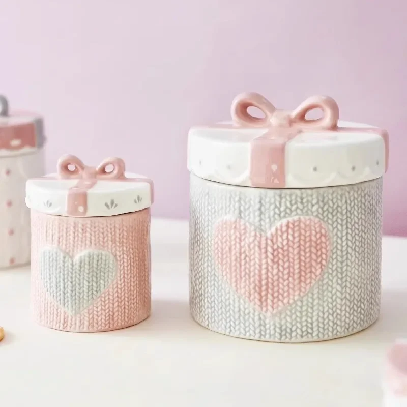 Tarro de almacenamiento de dulces sellado contra la humedad, color rosa, para mascotas pequeñas, gatos, perros, urna de Ángel, troqueles, producto conmemorativo de cremación - imagen 4