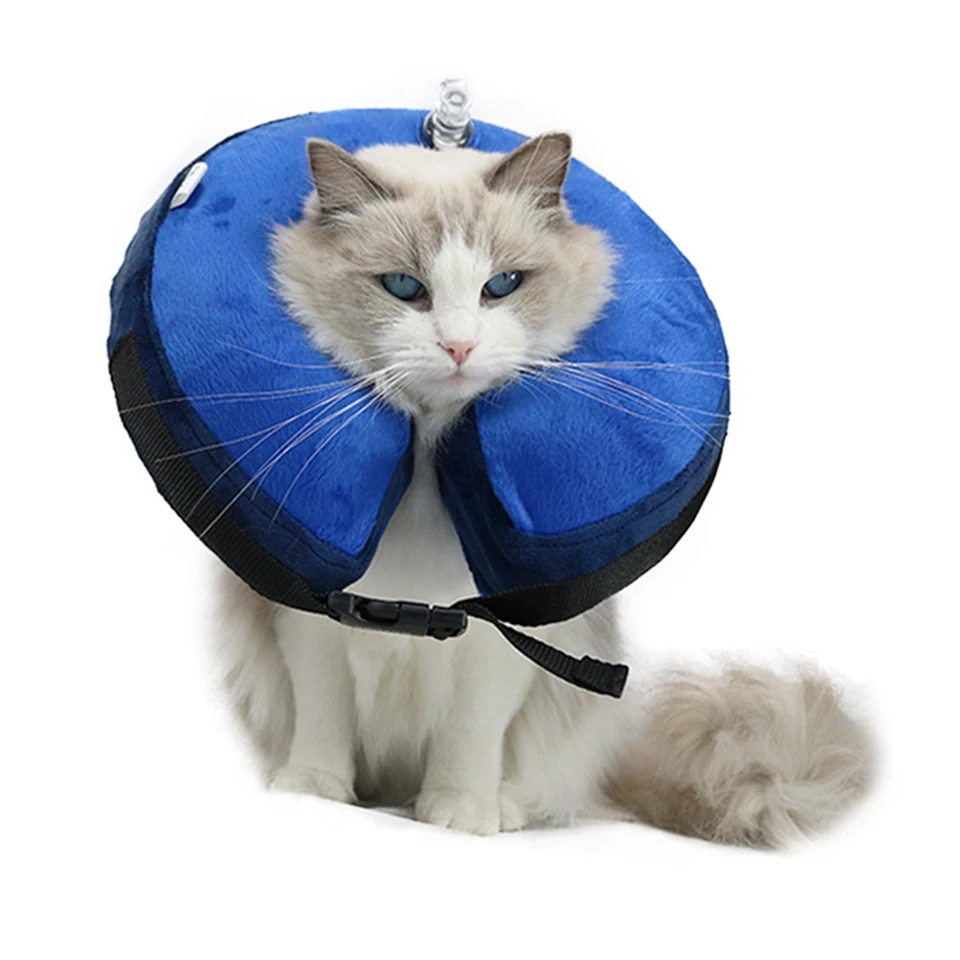 NONOR-Collar inflable para perro y gato, protector de cuello, fácil de llevar, antimordedura, circular, para perros pequeños y grandes - imagen 2