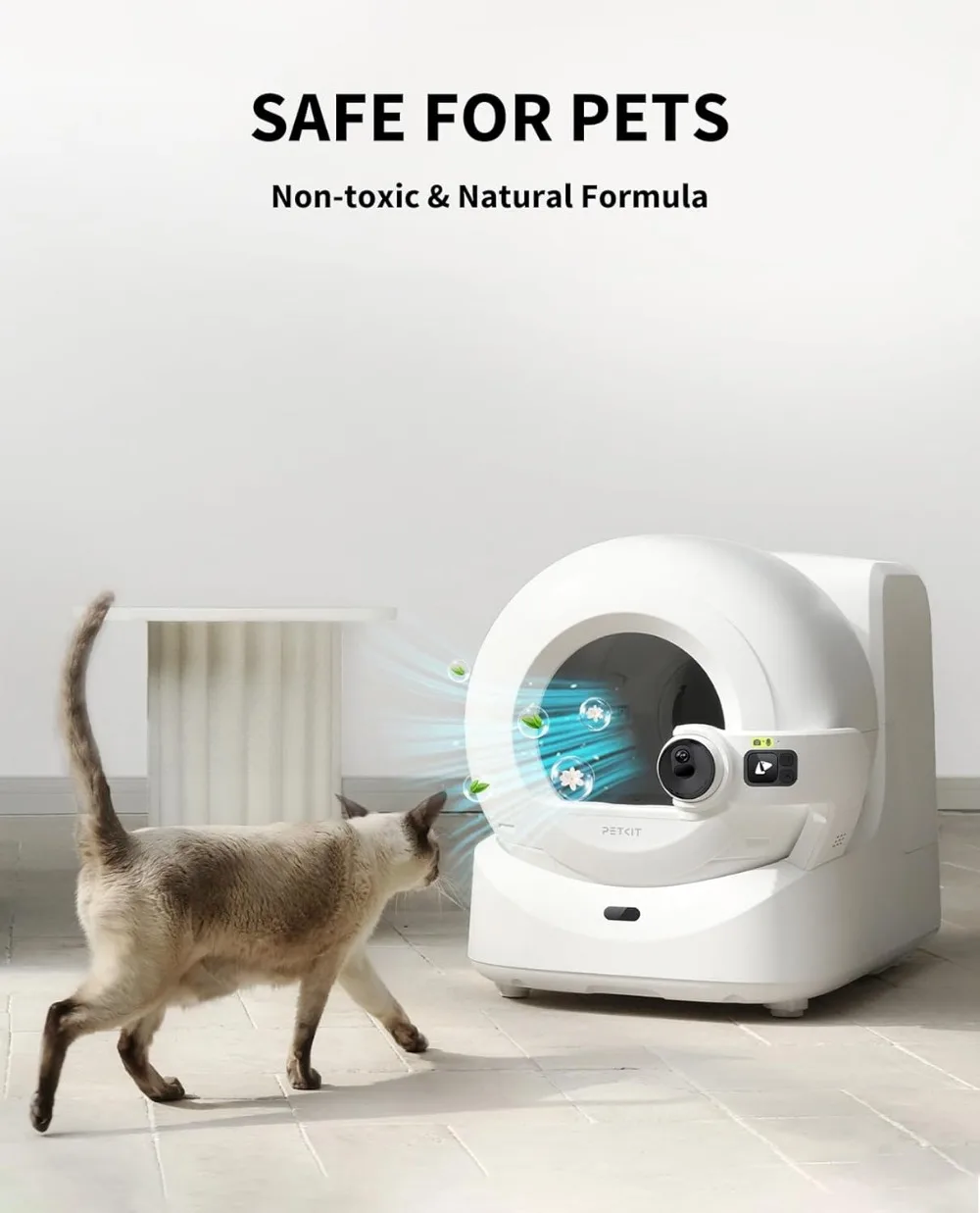 Petkit Eliminador de olores para mascotas N60 exclusivo para caja de arena para gatos autolimpiante PUROBOT, control de olores de inodoro para gatos (paquete de 3) - imagen 5