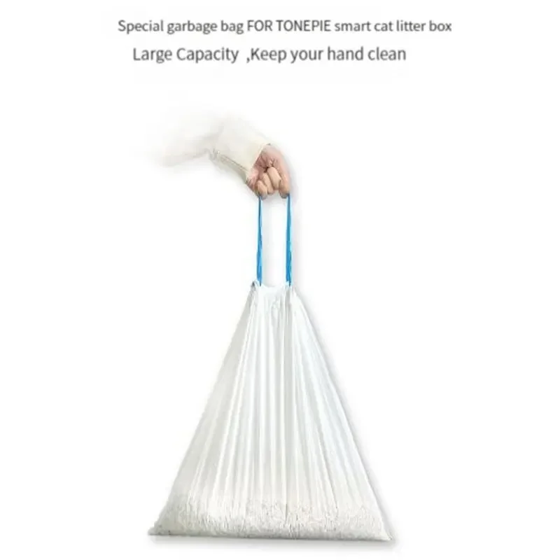 Orginal cat litter box trash bag 1 roller 15 pieces bags for TONEPIE pet automatic cat litter box pet supplies - imagen 2