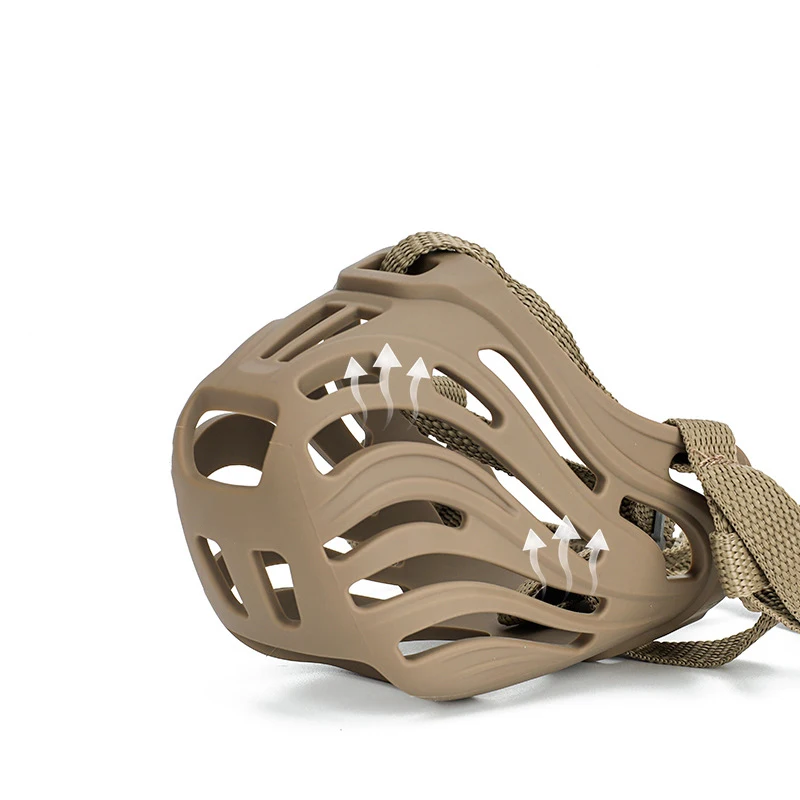 Bozal ajustable de TPE para perro, mascarilla bucal transpirable para perros pequeños, medianos y grandes, bozal antimordeduras para perros, máscara para cachorros, accesorios para perros - imagen 5