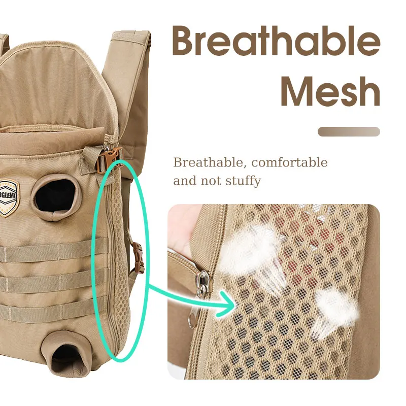 Mochila frontal para perro, bolso de hombro para transportar mascotas, portátil, de lujo para cachorros, accesorios para viajes al aire libre - imagen 4