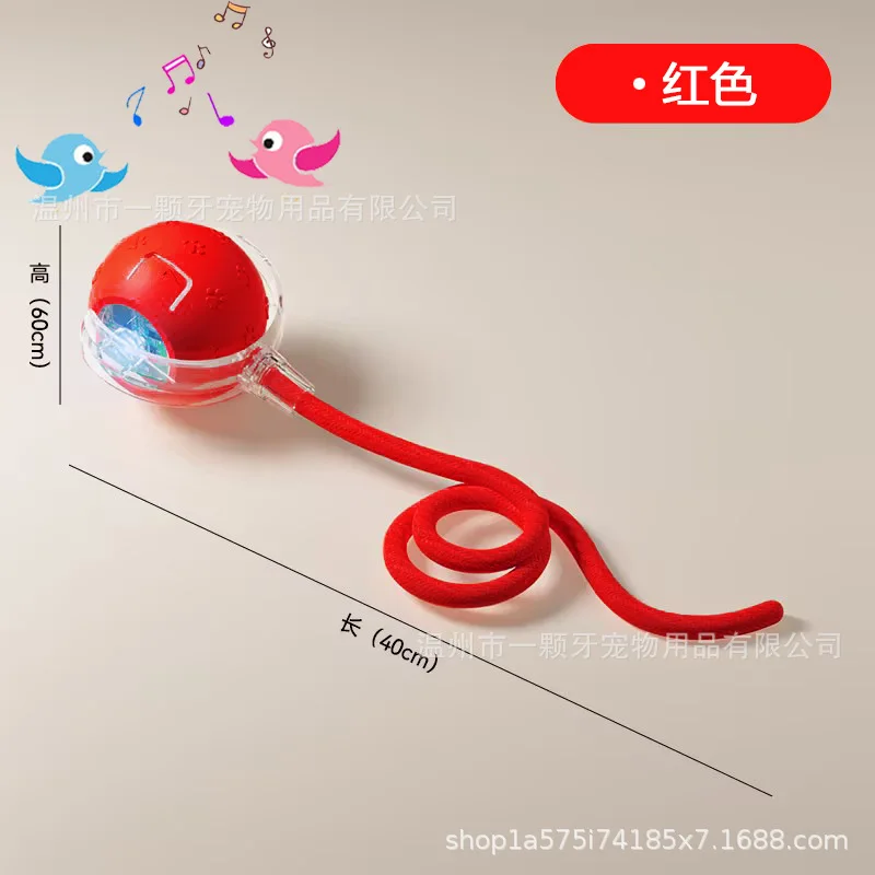 Pelota automática interactiva para gatos antimordidas con cuerda - imagen 5