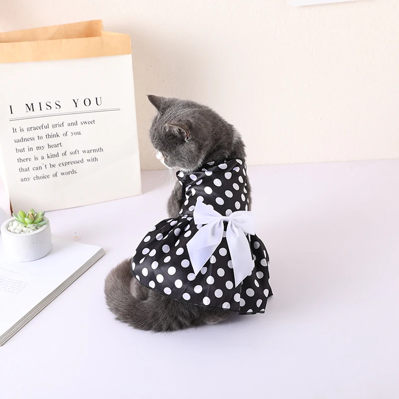 Vestidos clásicos de estilo chino con lazo para gatos, ropa fresca de verano para mascotas, Ragdoll, Siamés - imagen 4