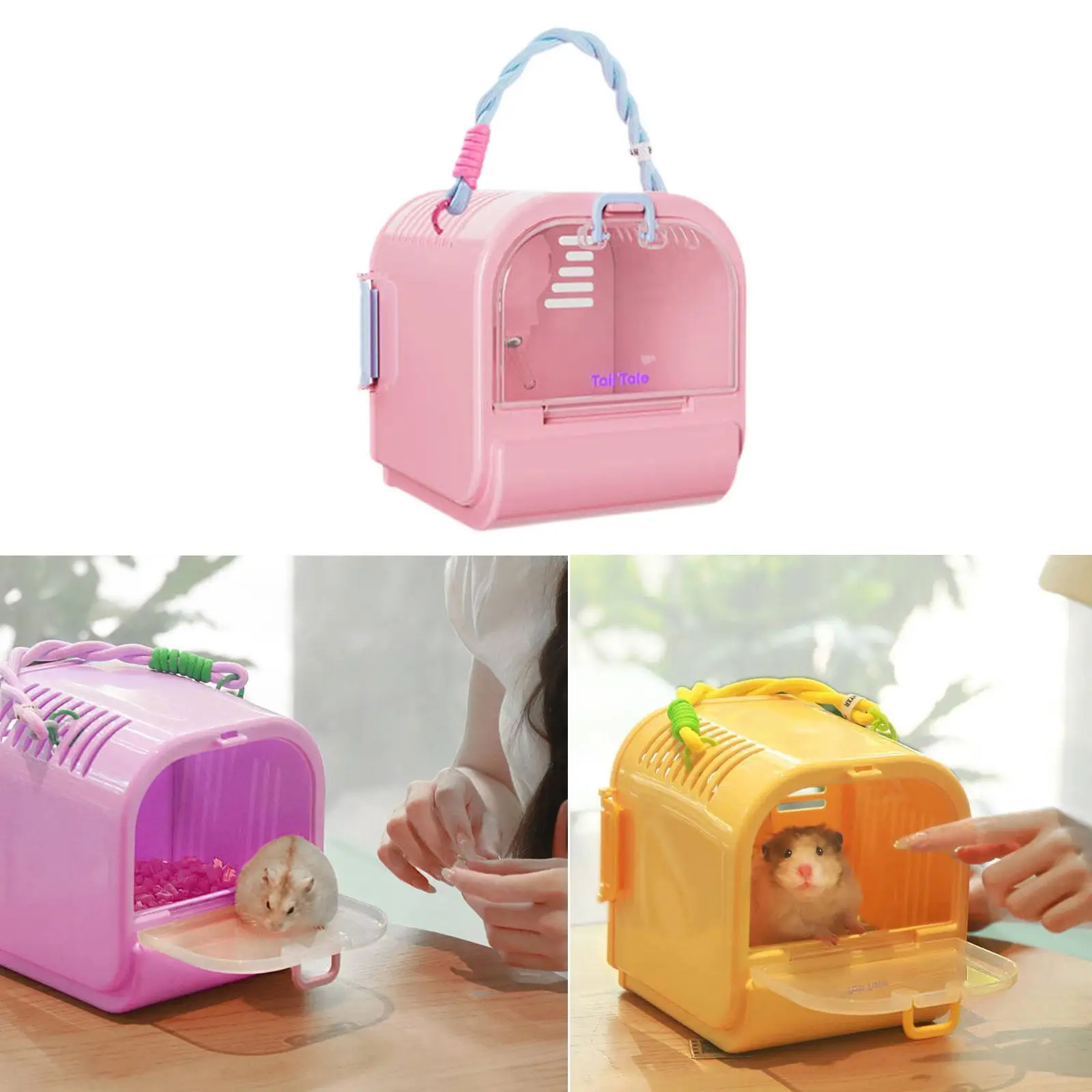 Hamster Travel Carrier Guinea Pig Cage for Chinchilla Dwarf Hamster Squirrel