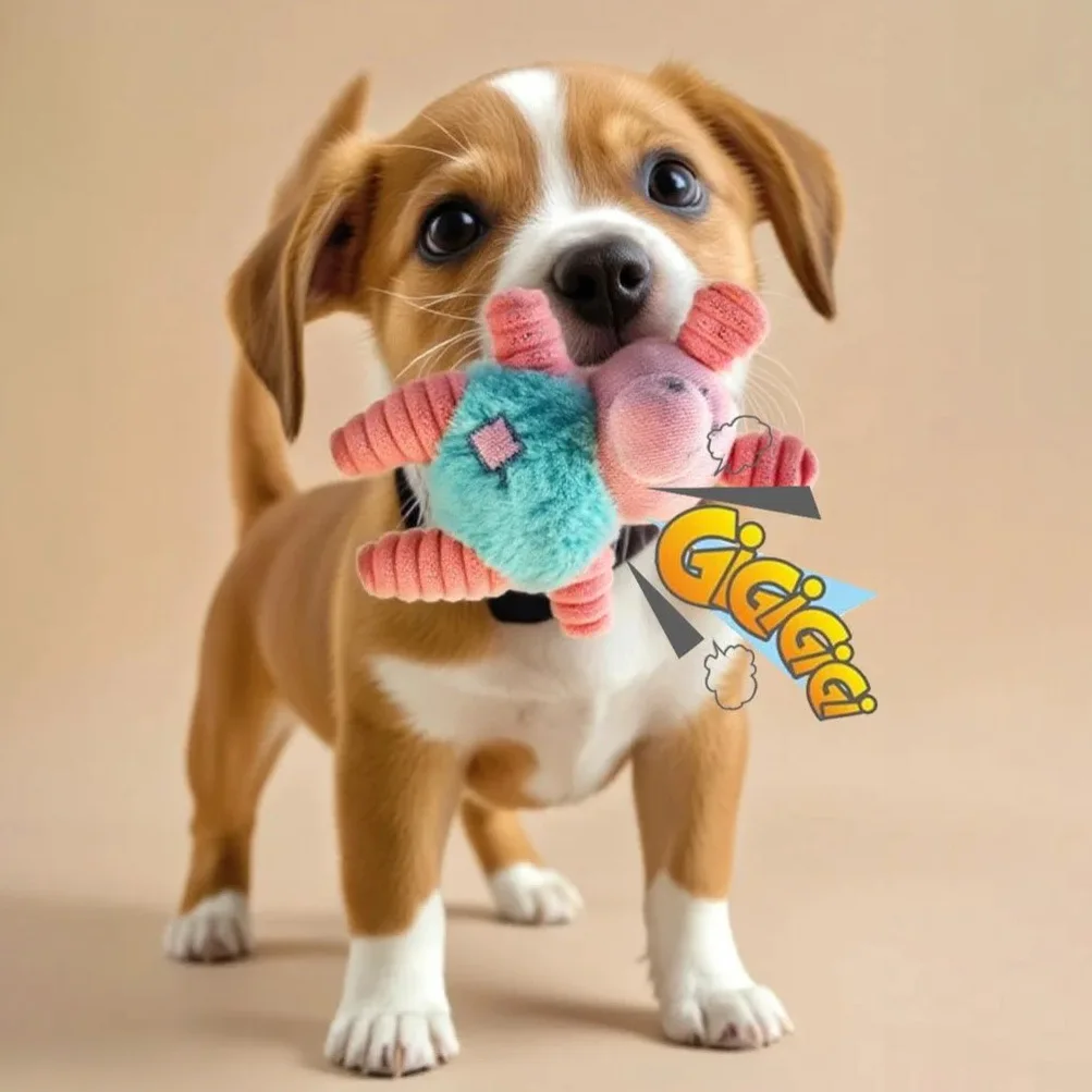 Juguete de peluche para mascotas con forma de animal, juguete Molar resistente a masticar para perros y gatos, juguete interactivo suave no tóxico para masticar mascotas para cachorros - imagen 4