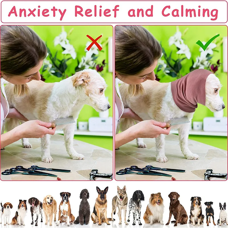 Gorro cálido de invierno para cachorros y perros grandes, gorro para cubrir la cabeza relajante para perros pequeños, medianos y grandes, accesorios para mascotas, suministros de aseo - imagen 5