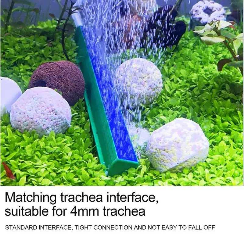 Piedras de aire para acuario, tira de burbujas de oxígeno, tubo de aire, decoración, bomba de oxígeno de un solo puerto, barra difusora de oxígeno para traquea de 4mm - imagen 2