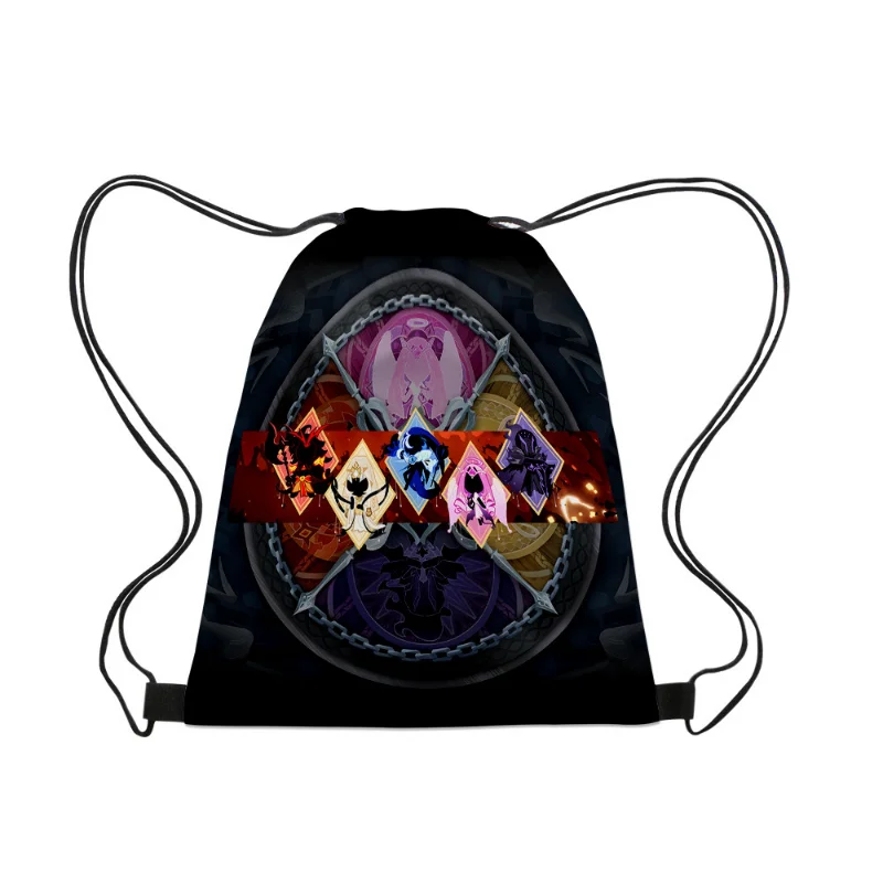 Cookie Run: Kingdom Shadow Milk Cookie Bolsillo con cordón Bolsos de anime Motivo de dibujos animados Mochilas portátiles Bolsa de almacenamiento Juguete de regalo - imagen 3