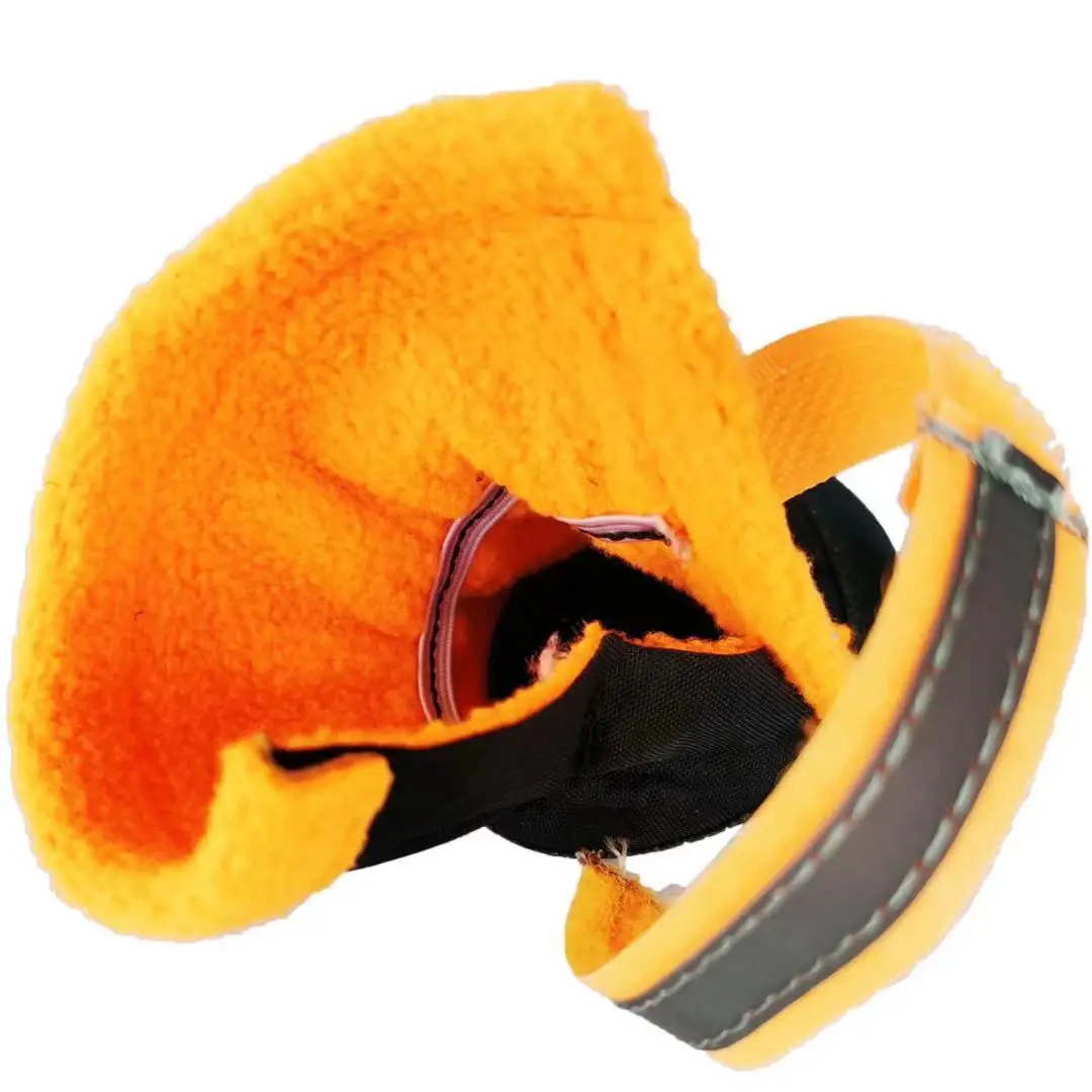 Zapatos reflectantes para mascotas, antideslizantes, resistentes al desgaste, botas cálidas de invierno, suela suave de peluche, adecuado para perros pequeños y medianos - imagen 2