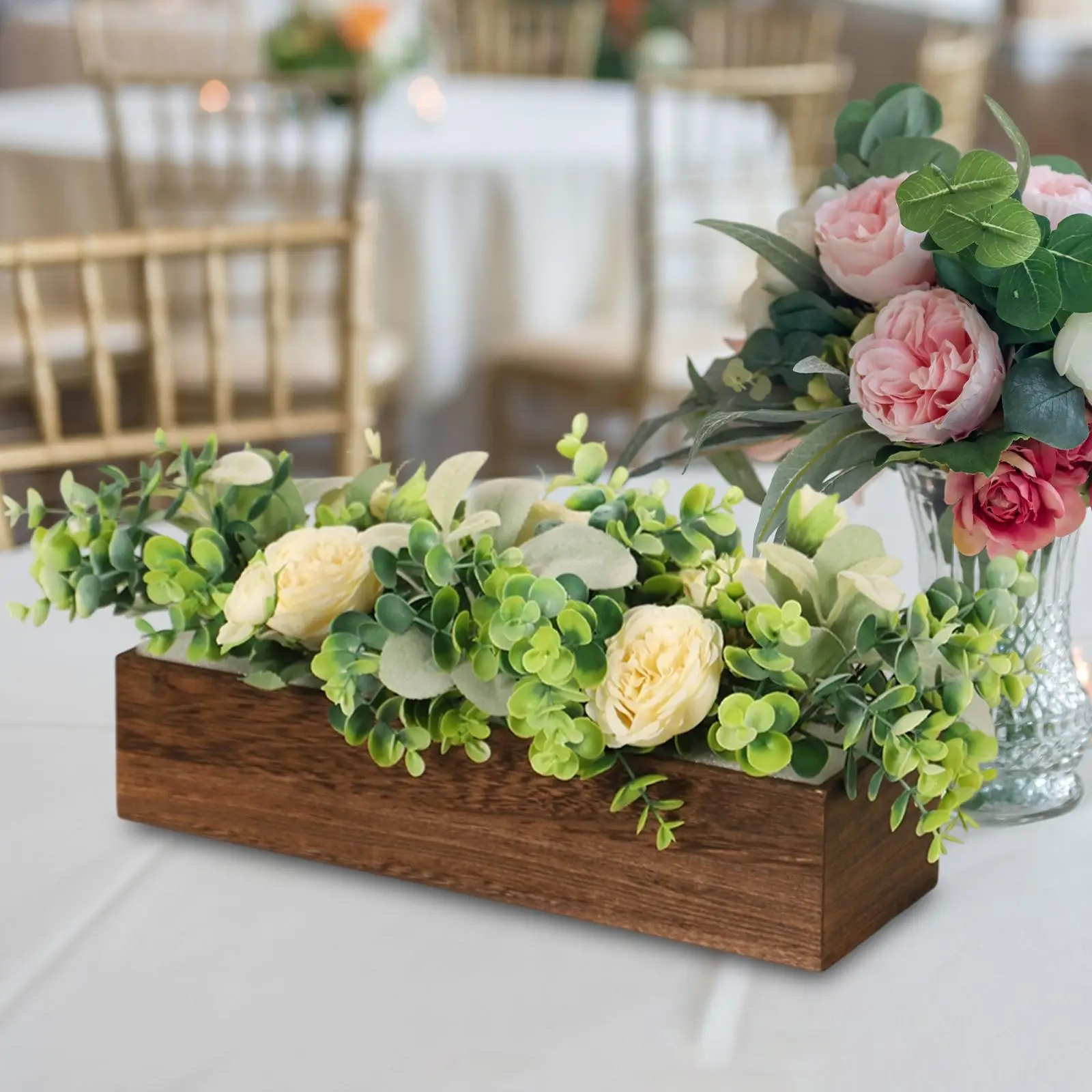 Centro de mesa Floral, flores artificiales, adorno decorativo de mesa, bonsái Artificial para estante, cafetería interior, sala de estar - imagen 4