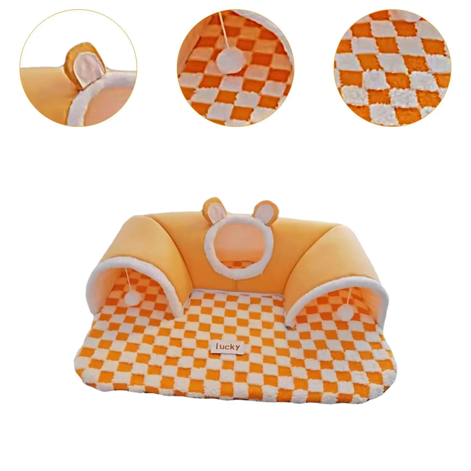 Cat Tunnel Bed Exercise Portable Playing Hut for Indoor Cats Outdoor Hamster