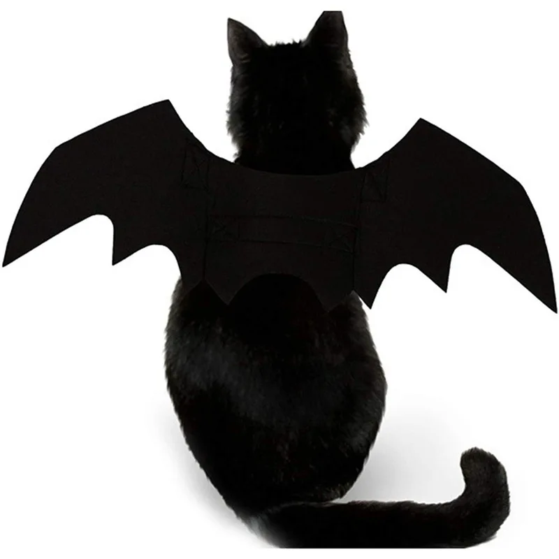 Alas de murciélago para mascotas de Halloween, suministros decorativos para perros y gatos, disfraces de transformación divertidos para vacaciones creativas, productos para mascotas - imagen 2