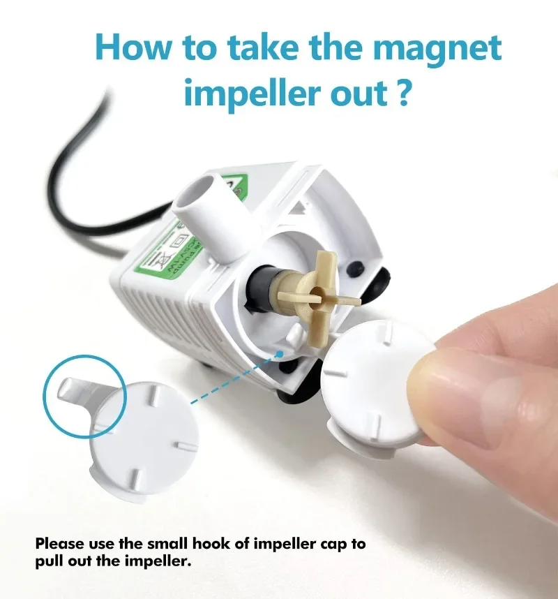 Bomba de agua de repuesto para fuente de agua para mascotas, Compatible con todas las fuentes ORSDA de acero inoxidable para perros y gatos - imagen 4